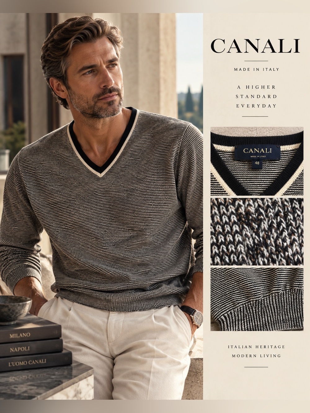 Canali Luxury Sweater / Knit Shirt